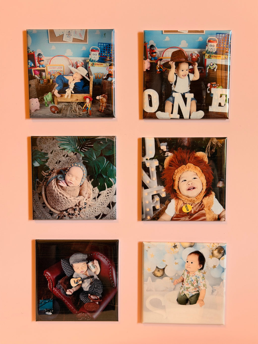 2.5" x 2.5" Custom Square Photo Magnets